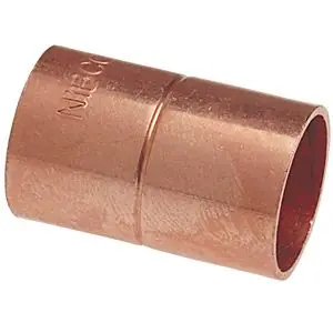 Nibco 9000353CB Copper Coupling with Rolled Stop 1/4 inch x 1/4 inch C x C