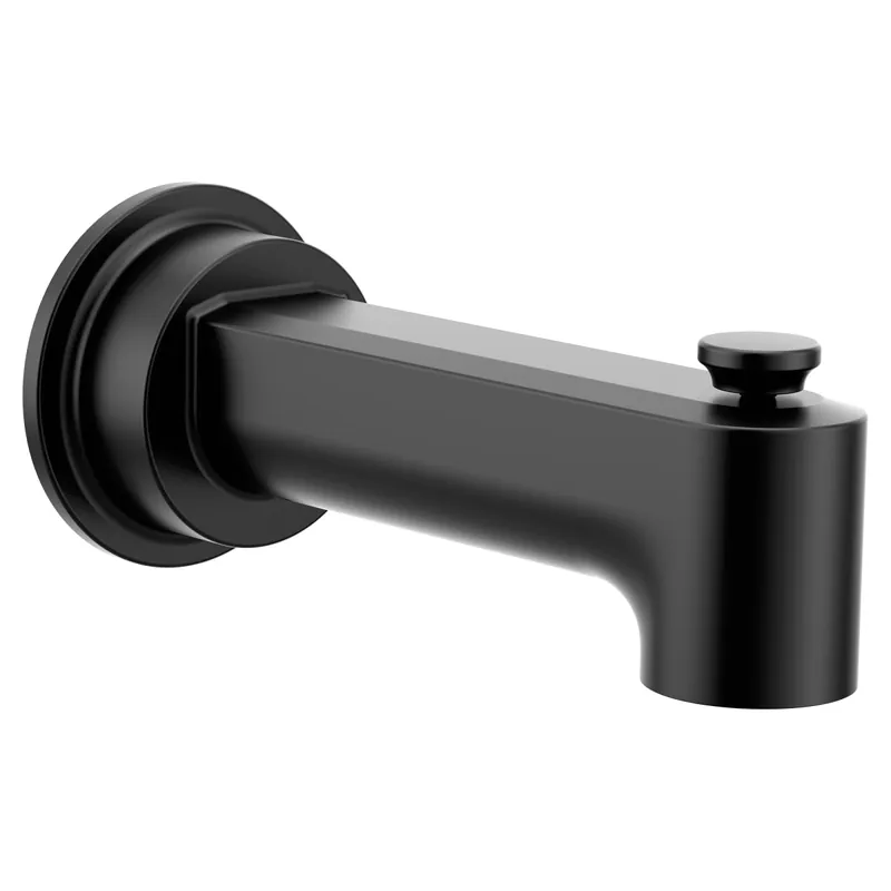 Moen 4325BL Diverting Tub Spout Bl Matte Black Diverter Spouts