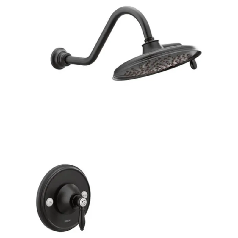 Moen TS32102EPBL Weymouth Single Handle Multi Function Shower Faucet in Matte Black (Trim Only)