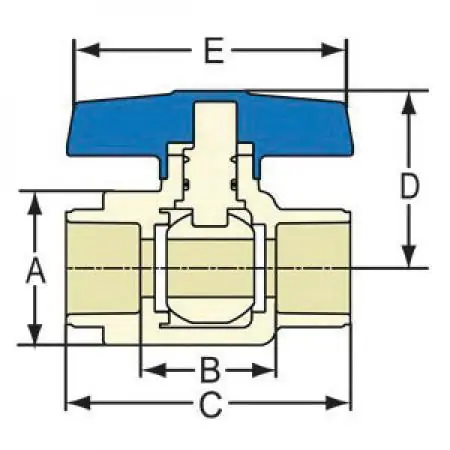 Spears 1922R-012 1-1/4 CTS CPVC BV SOC EPDM RESIDENTIAL