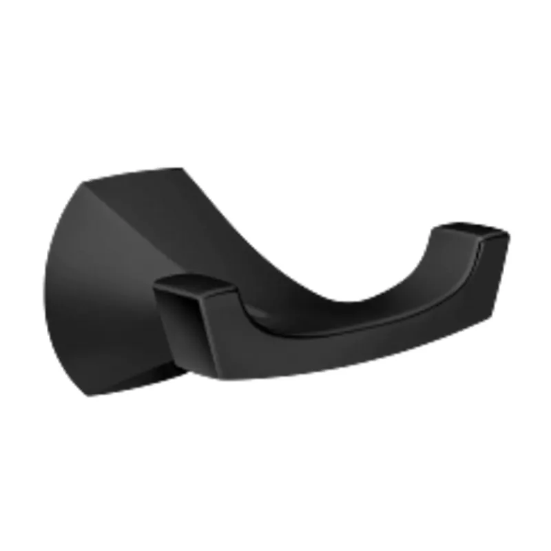 Moen MY8703BL Lindor Matte Black Double Robe Hook