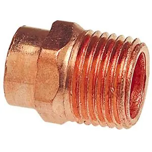 Nibco 9031400 Copper Adapter, Solder Pressure 604R, 1 inch x 1-1/2 inch, C x M