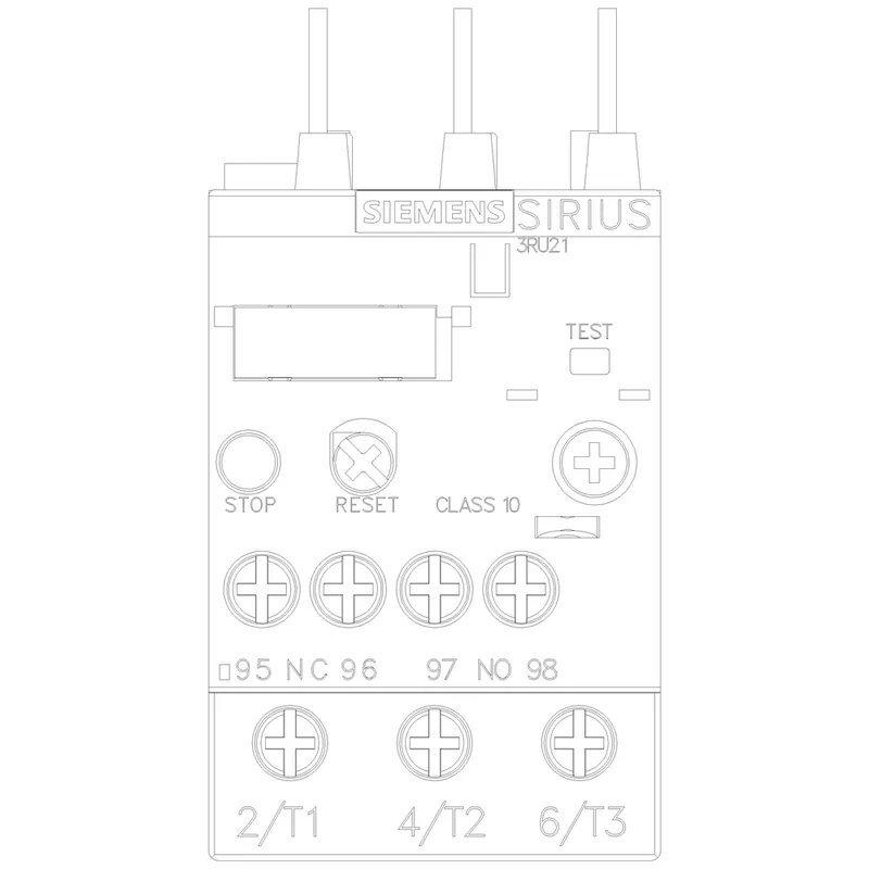 Siemens 3RU21261HB0 Thermal Overload Relay 690 VAC 5.5 to 8 Amp 3-Pole 1NO 1NC