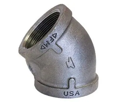 Anvil 310024005 1-1/4 in. Female Black Malleable Iron 45-Degree Elbow