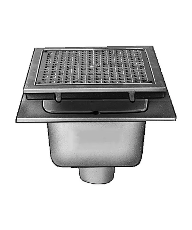 Jay R. Smith 3140Y03(-12) Sani-Ceptor 3 in. Wye with Rim and 1/2 in. Grate