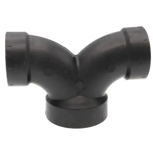 Nibco I285450 2 x 1-1/2 x 1-1/2 Hub ABS DWV Double Elbow 5837R