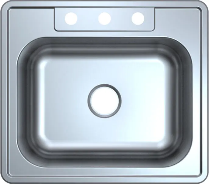 Mainline MLTS252253 Kitchen Sink Power Brushed Satin 25 x 22 inches